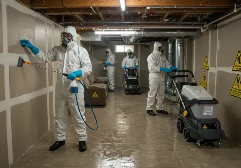 Basement Moisture Removal and Structural Drying process in Lincoln, ND